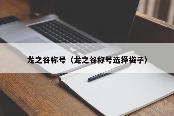 龙之谷称号（龙之谷称号选择袋子）